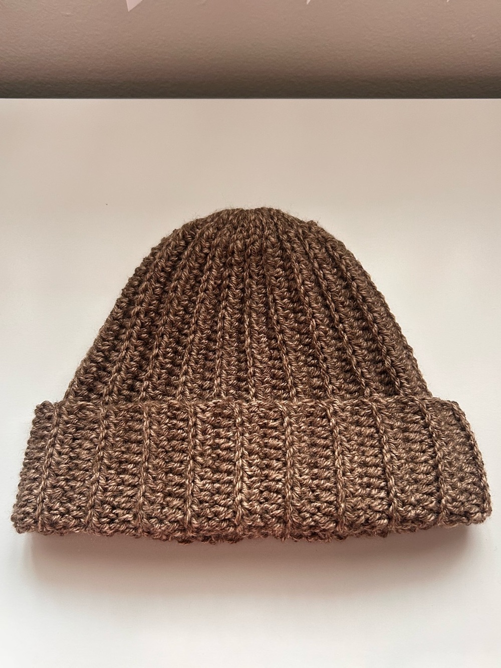 Handmade Crochet Brown Beanie - Women’s
